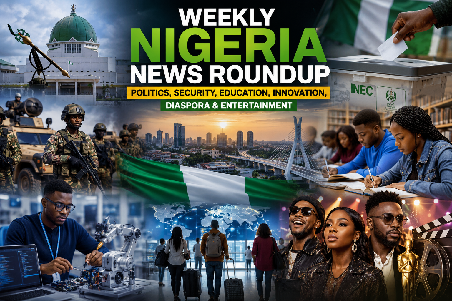 Weekly Nigeria News Roundup | Politics, Security, Education, Innovation, Diaspora & Entertainment